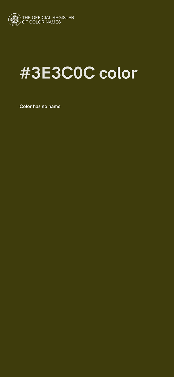 #3E3C0C color image