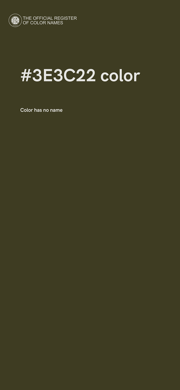 #3E3C22 color image