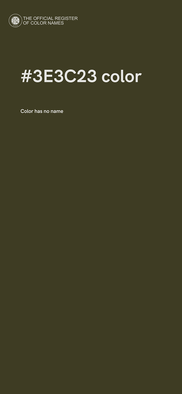 #3E3C23 color image