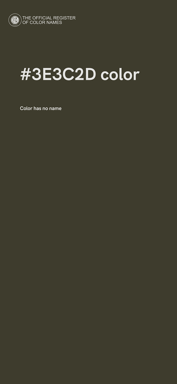#3E3C2D color image