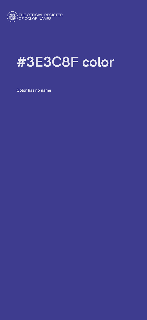 #3E3C8F color image