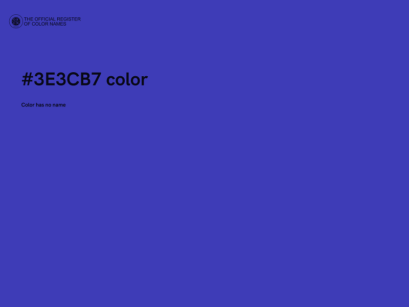 #3E3CB7 color image