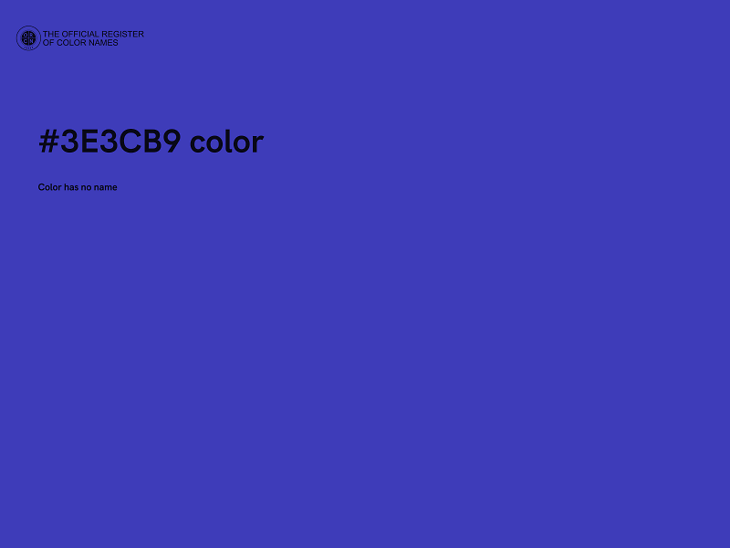 #3E3CB9 color image