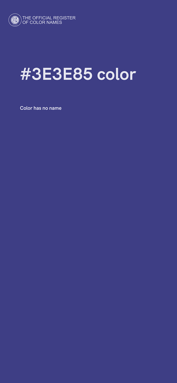 #3E3E85 color image