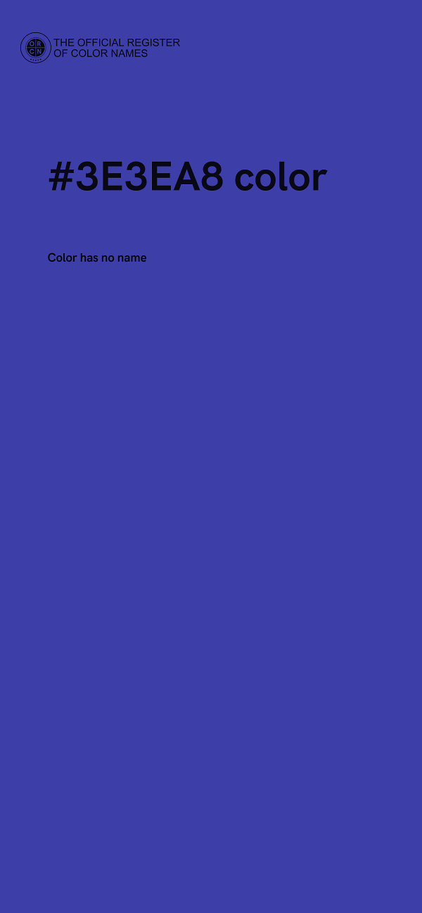 #3E3EA8 color image