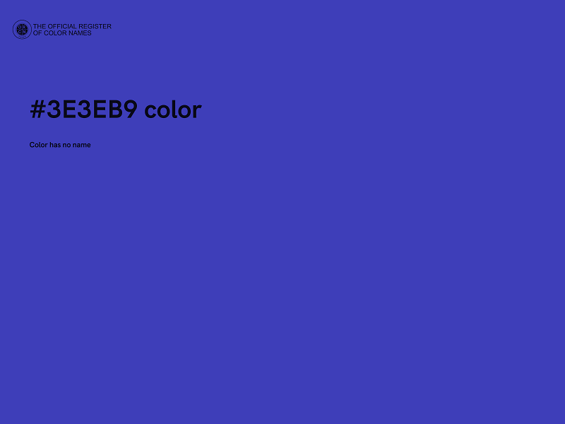 #3E3EB9 color image