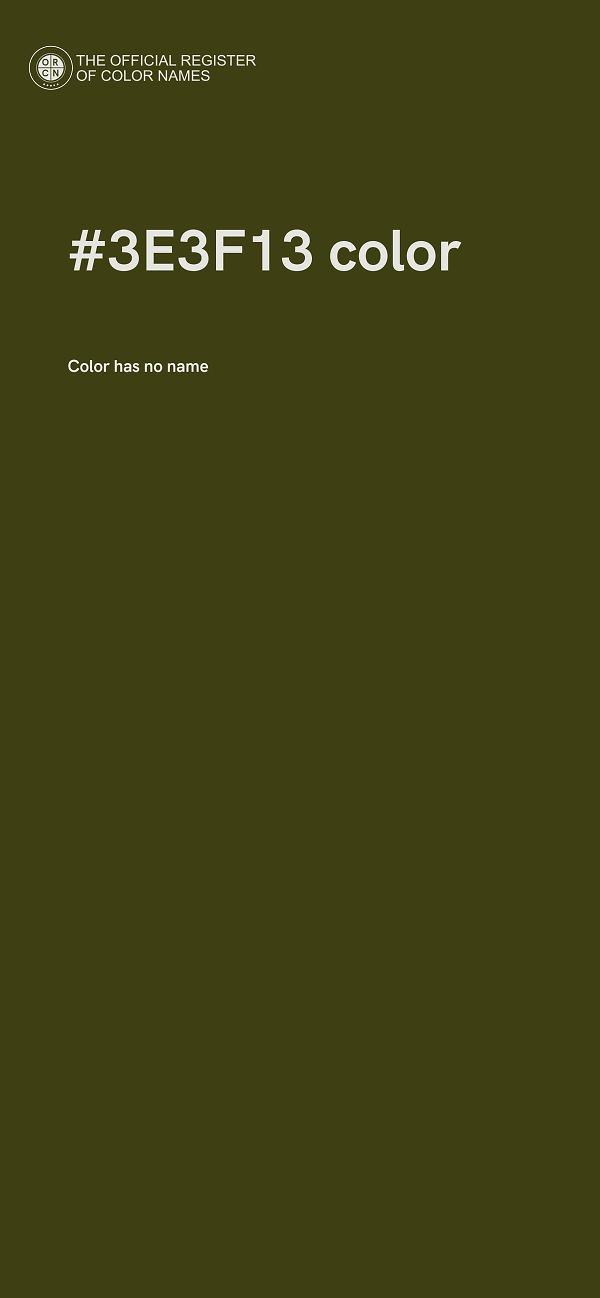 #3E3F13 color image