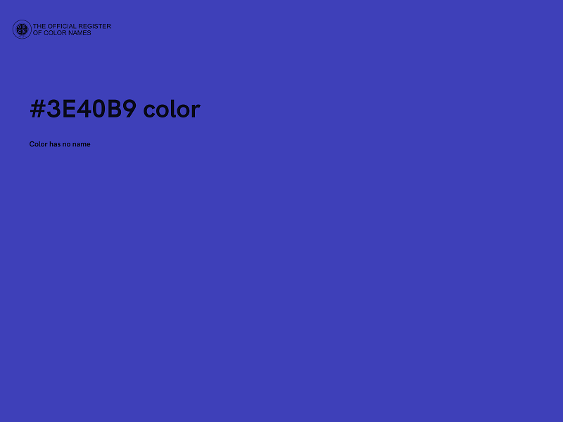 #3E40B9 color image