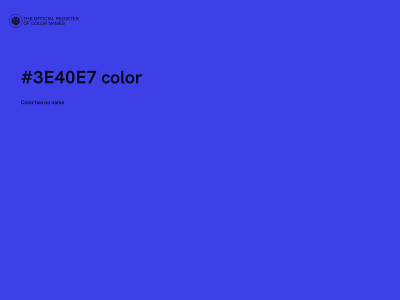 #3E40E7 color image