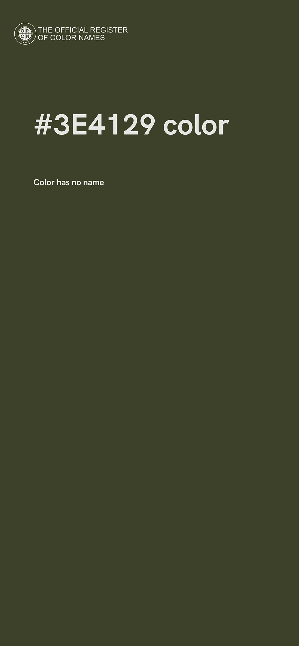 #3E4129 color image