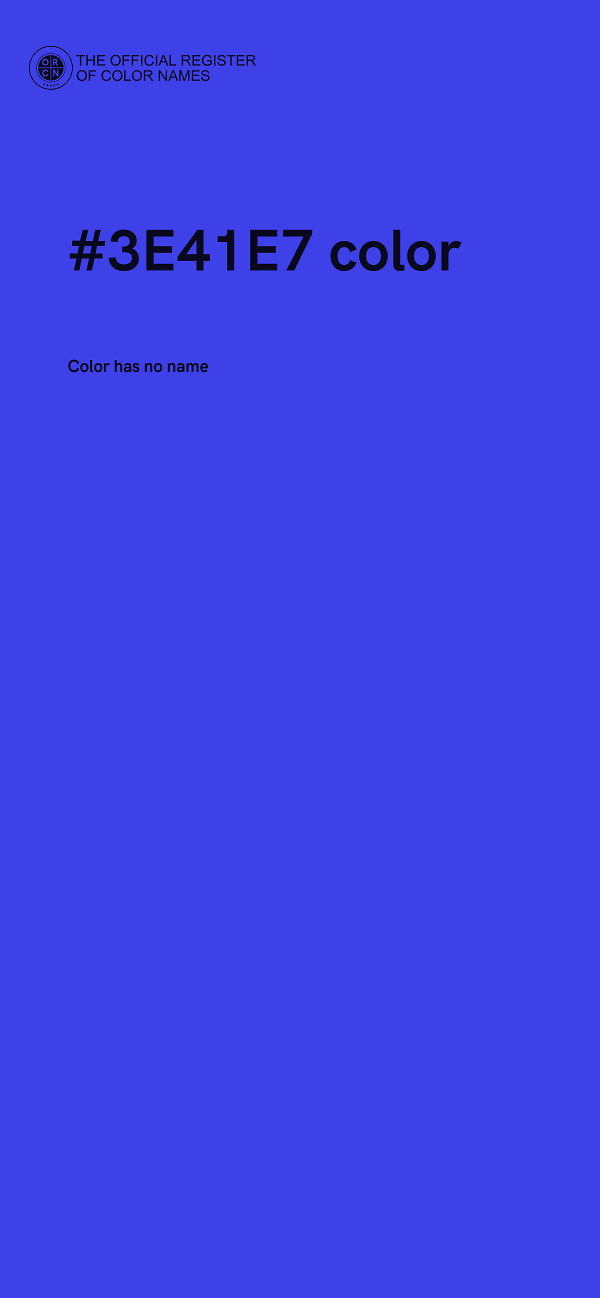 #3E41E7 color image
