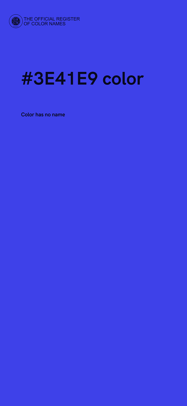 #3E41E9 color image