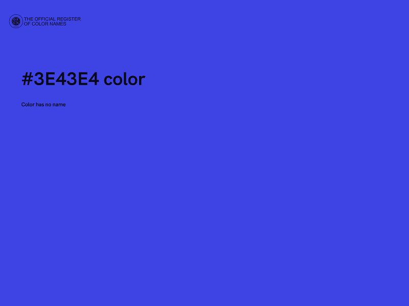 #3E43E4 color image