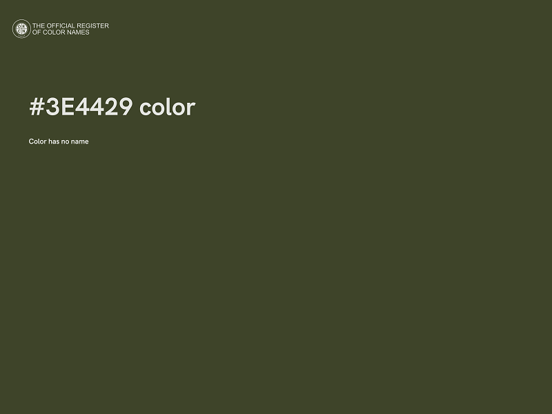 #3E4429 color image