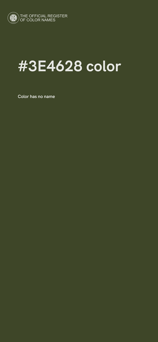 #3E4628 color image