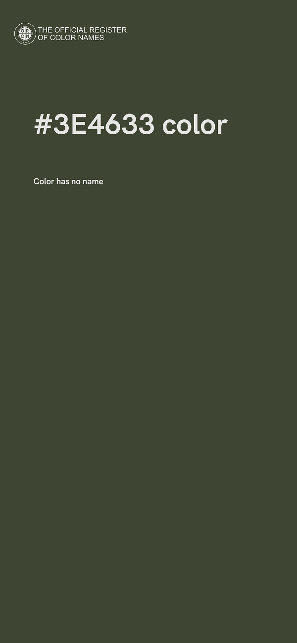#3E4633 color image