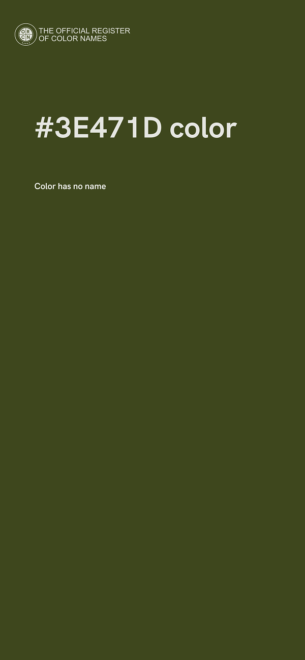#3E471D color image