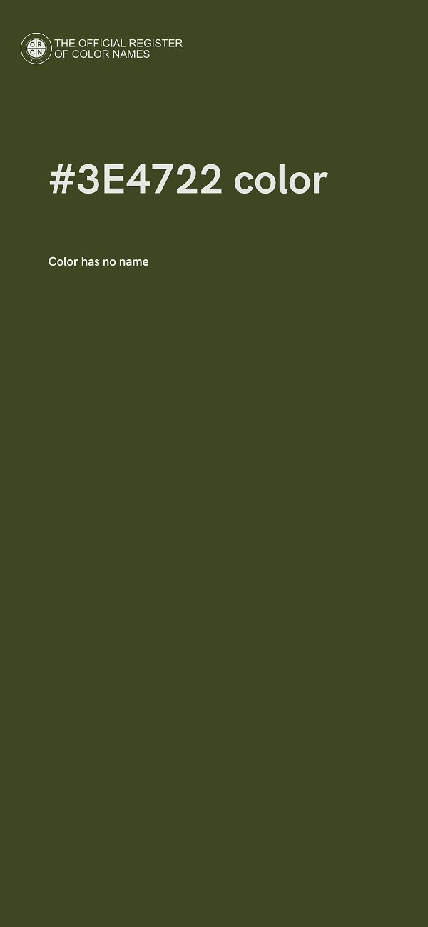 #3E4722 color image