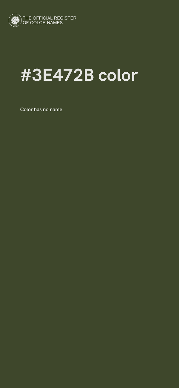 #3E472B color image