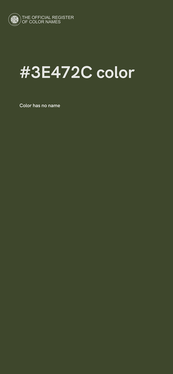 #3E472C color image