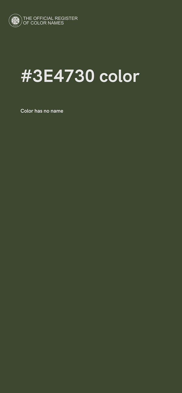 #3E4730 color image
