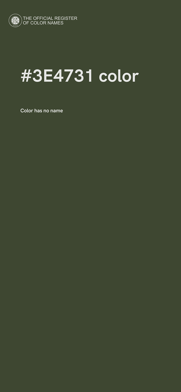 #3E4731 color image