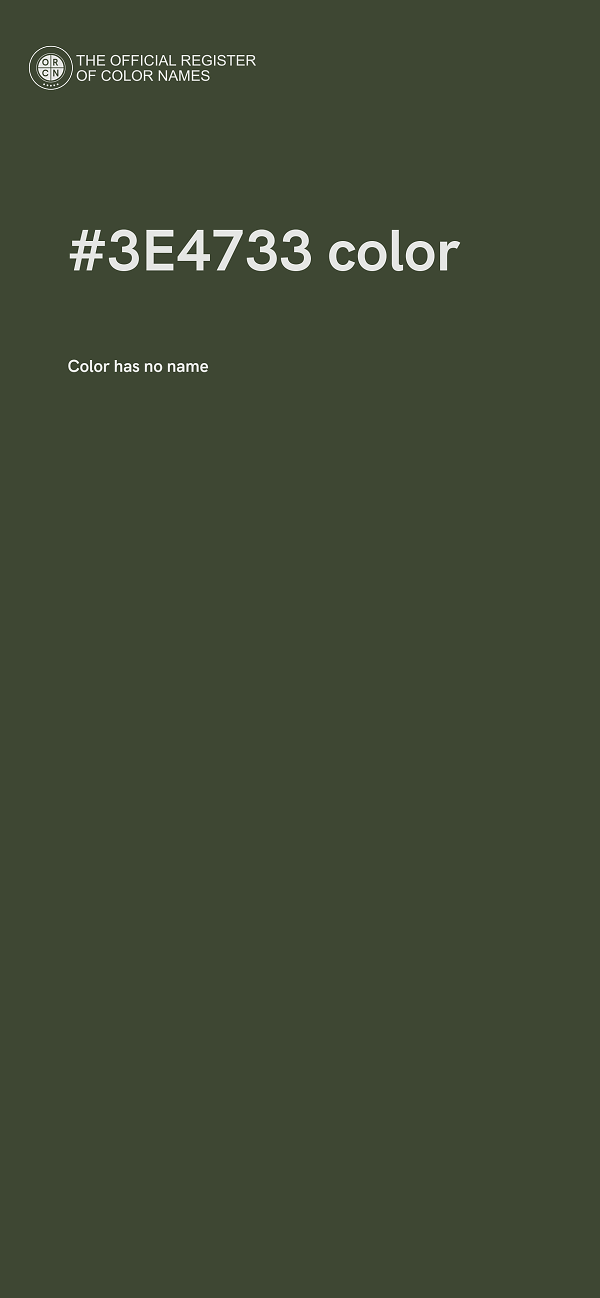 #3E4733 color image