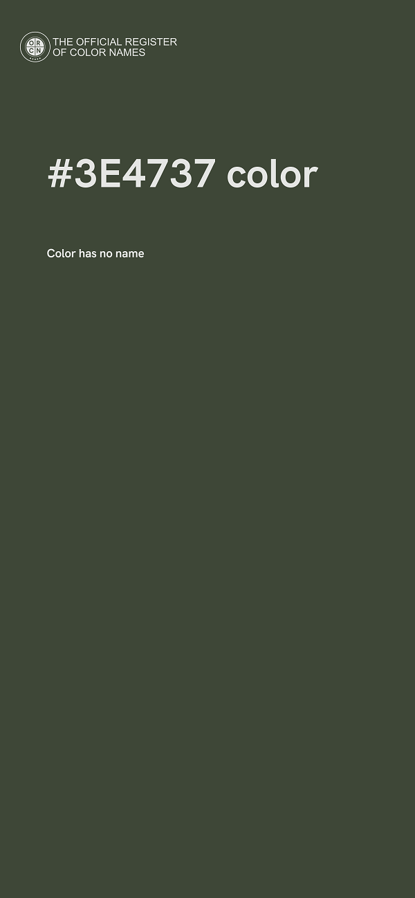 #3E4737 color image