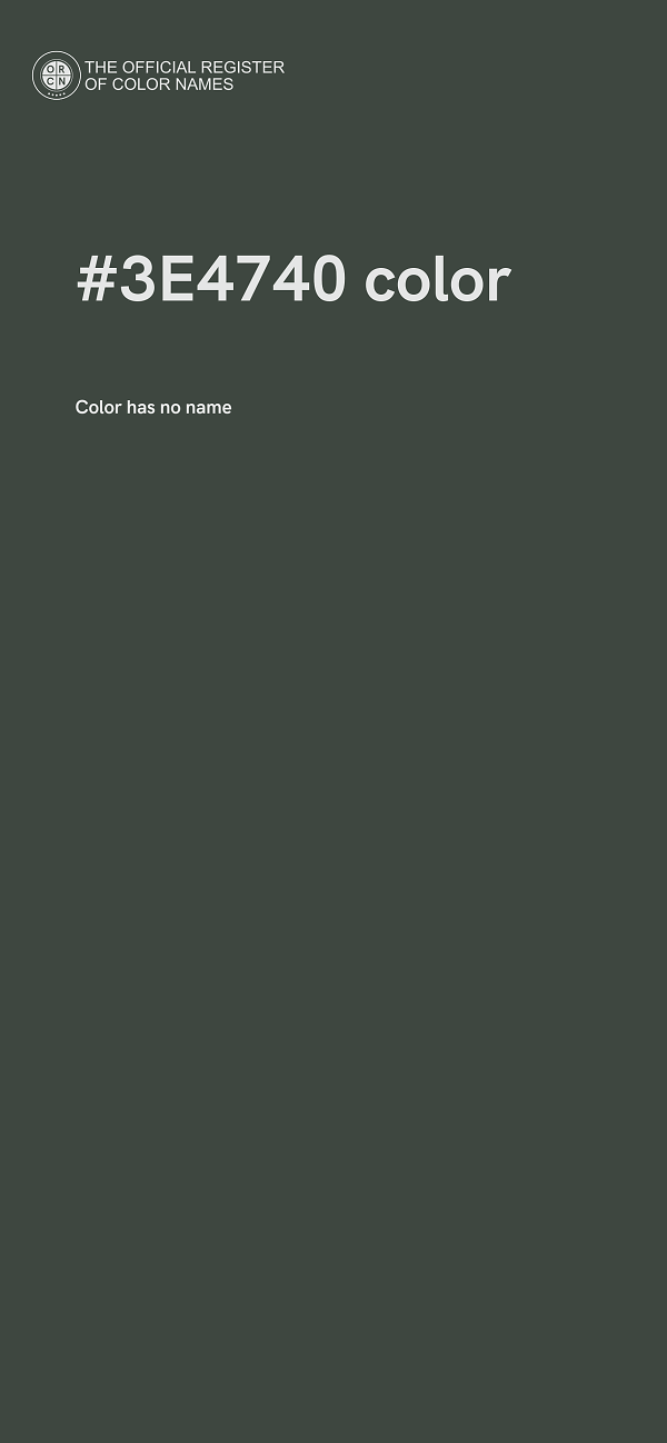 #3E4740 color image