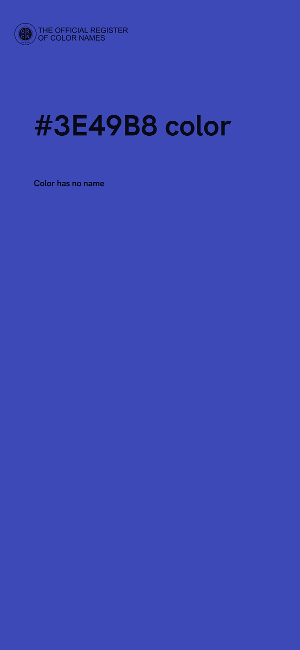 #3E49B8 color image