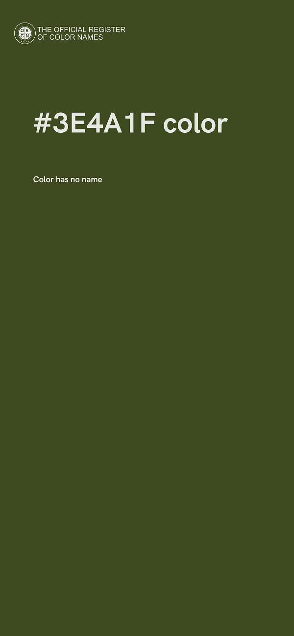 #3E4A1F color image