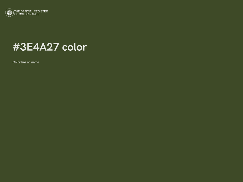 #3E4A27 color image