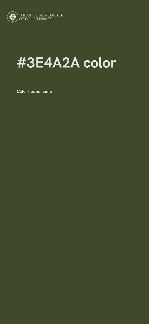 #3E4A2A color image