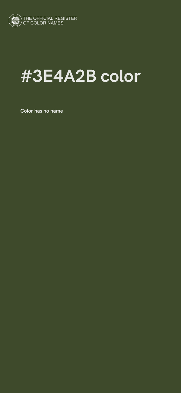 #3E4A2B color image
