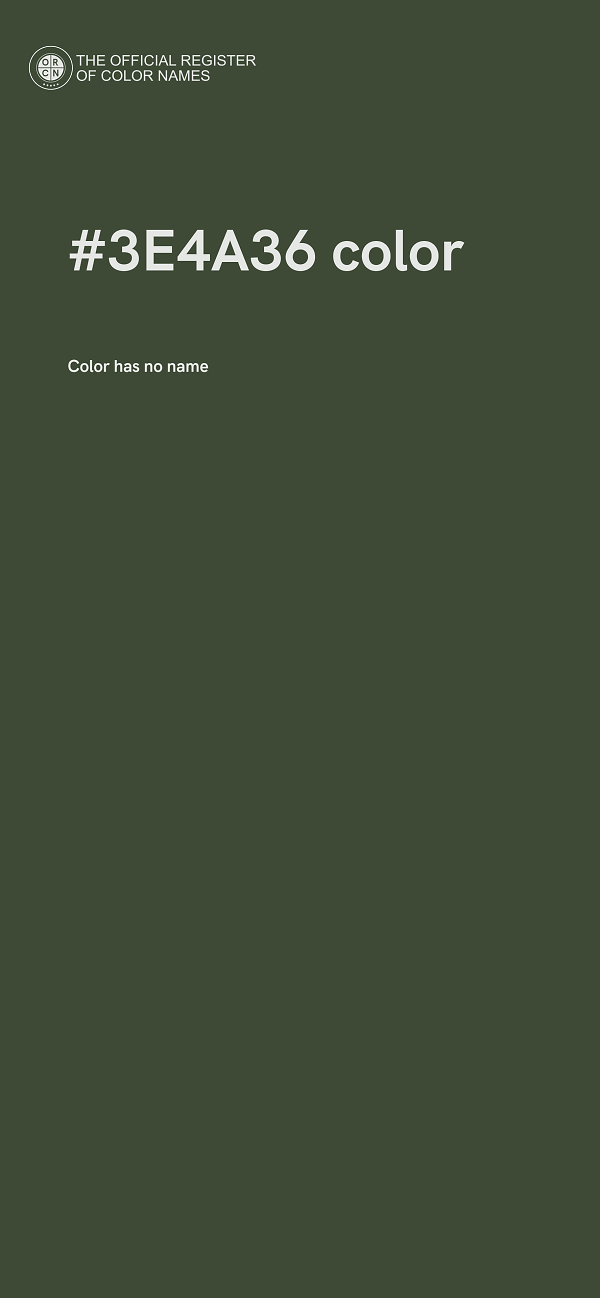 #3E4A36 color image