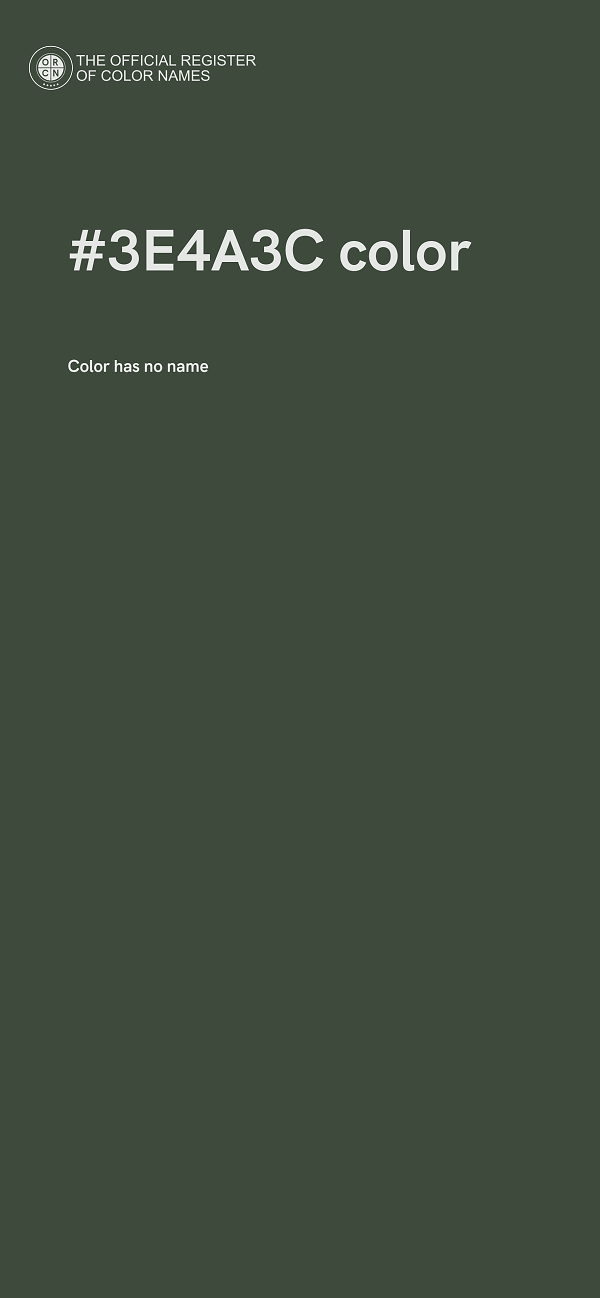#3E4A3C color image