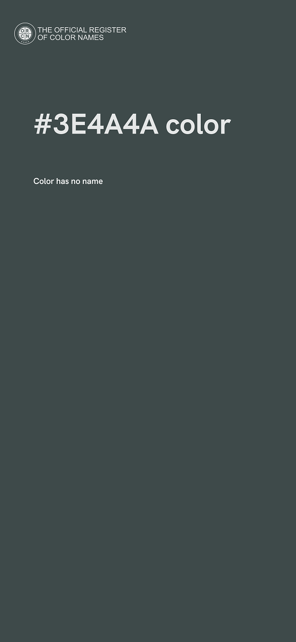 #3E4A4A color image