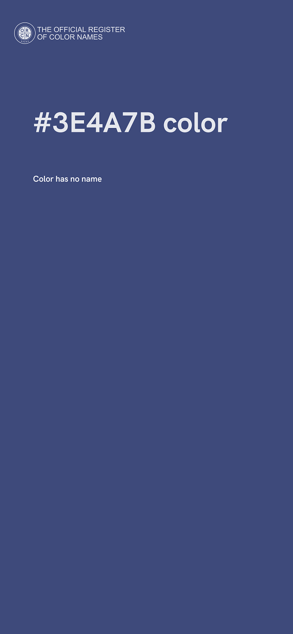 #3E4A7B color image