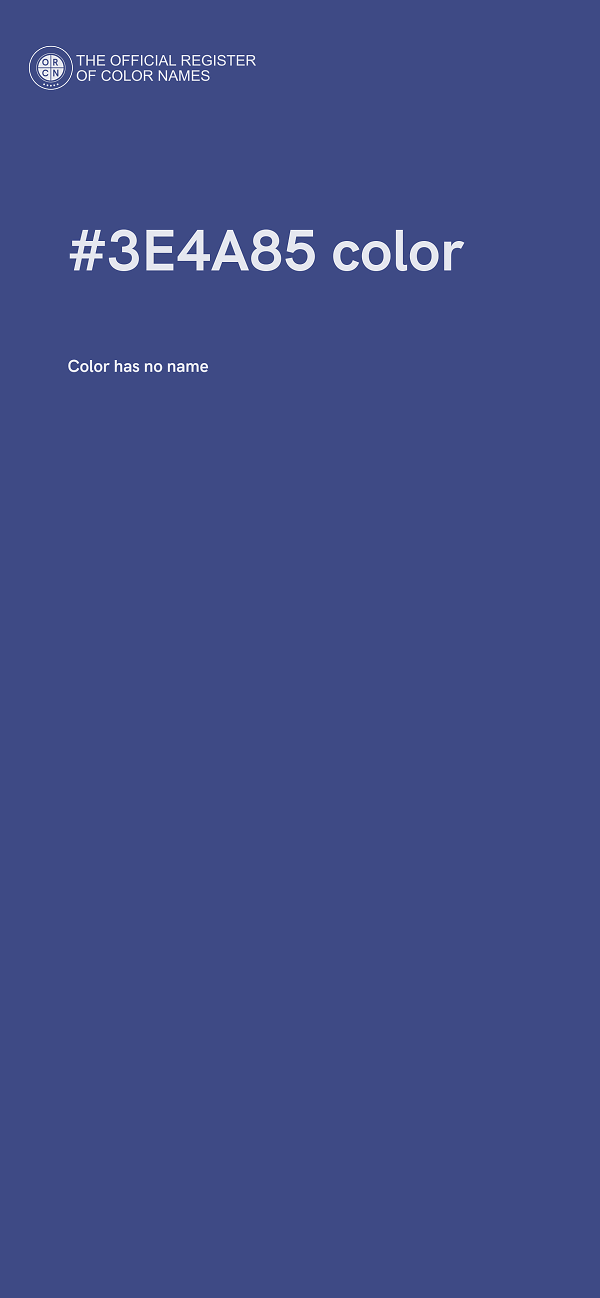 #3E4A85 color image