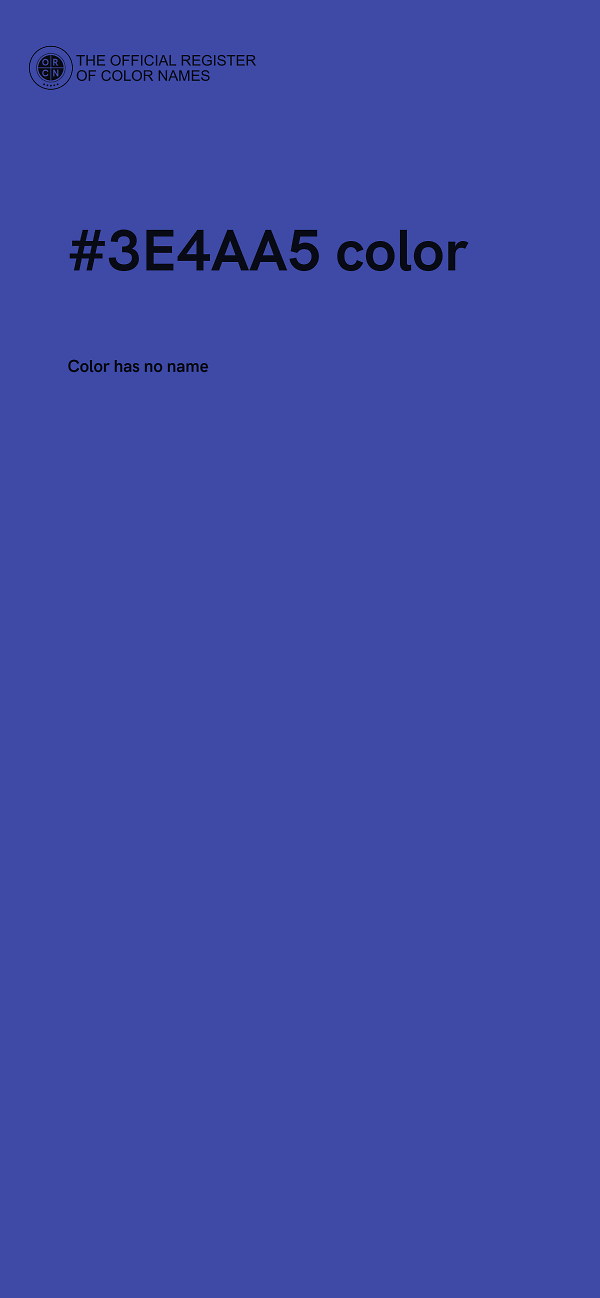 #3E4AA5 color image