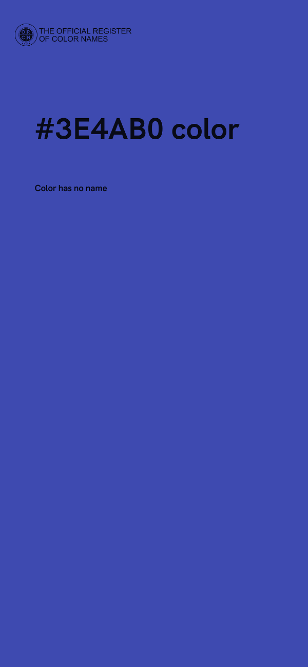 #3E4AB0 color image