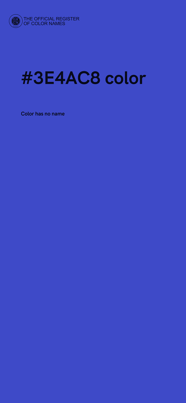#3E4AC8 color image