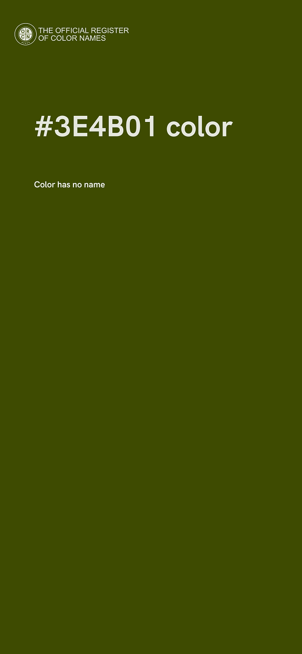 #3E4B01 color image