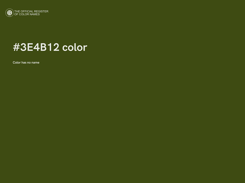 #3E4B12 color image