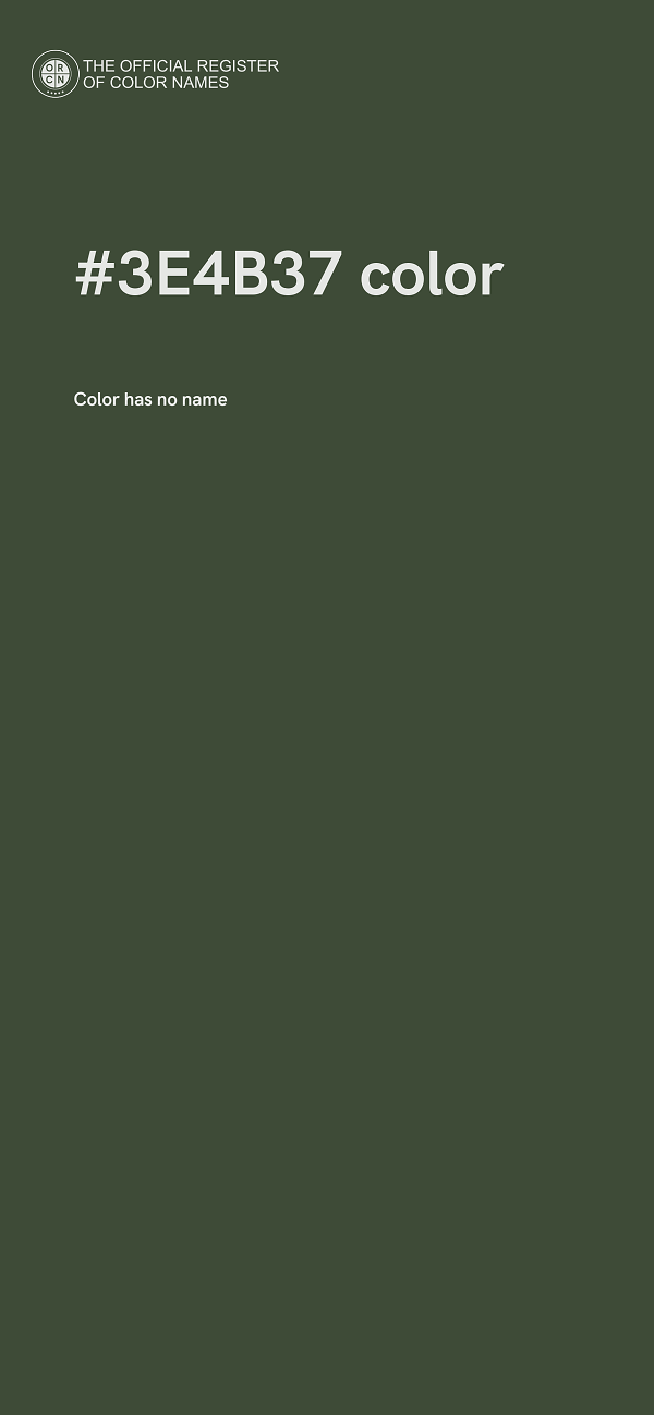 #3E4B37 color image