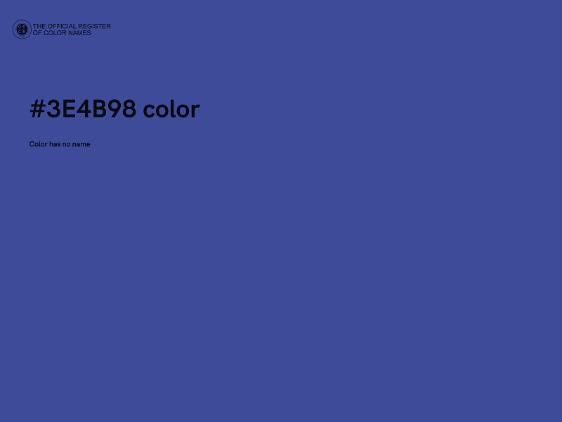 #3E4B98 color image