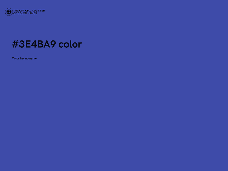 #3E4BA9 color image