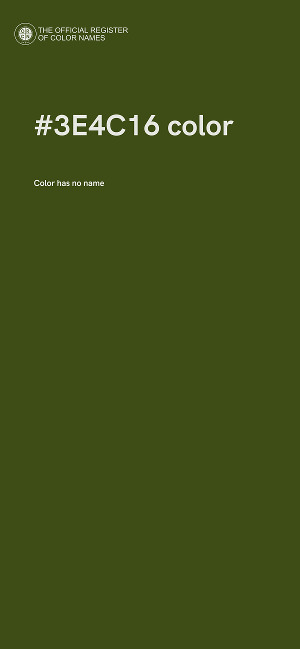 #3E4C16 color image