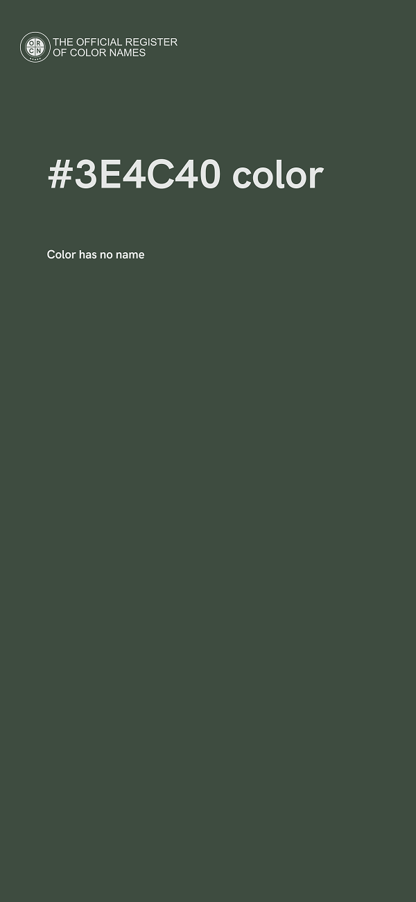 #3E4C40 color image