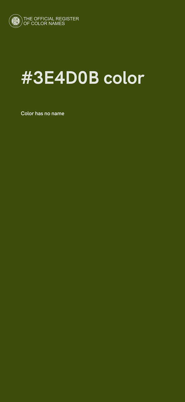 #3E4D0B color image